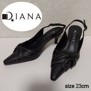 DIANA - (美品)DIANA ミュール パンプス レザー ブラック 23