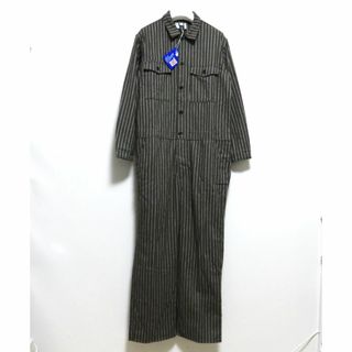 ヤーモ(Yarmo)の新品 Yarmo BOILER SUIT ブラウン ストライプ S イギリス製(オールインワン)