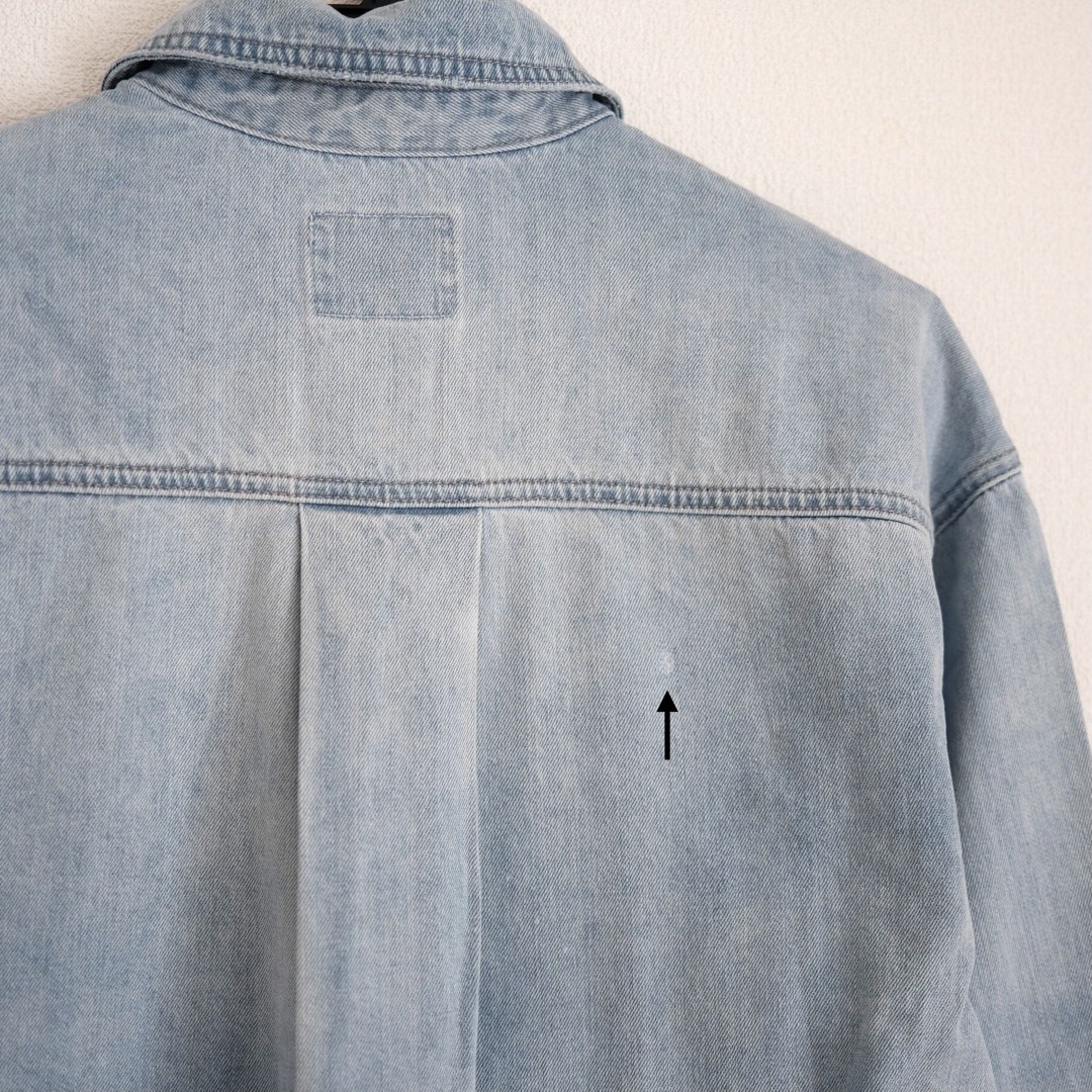 AMERI DENIM SKIPPER SHIRT ライトブルー 訳あり レディースのトップス(シャツ/ブラウス(長袖/七分))の商品写真