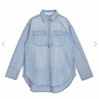 AMERI DENIM SKIPPER SHIRT ライトブルー 訳あり(シャツ/ブラウス(長袖/七分))