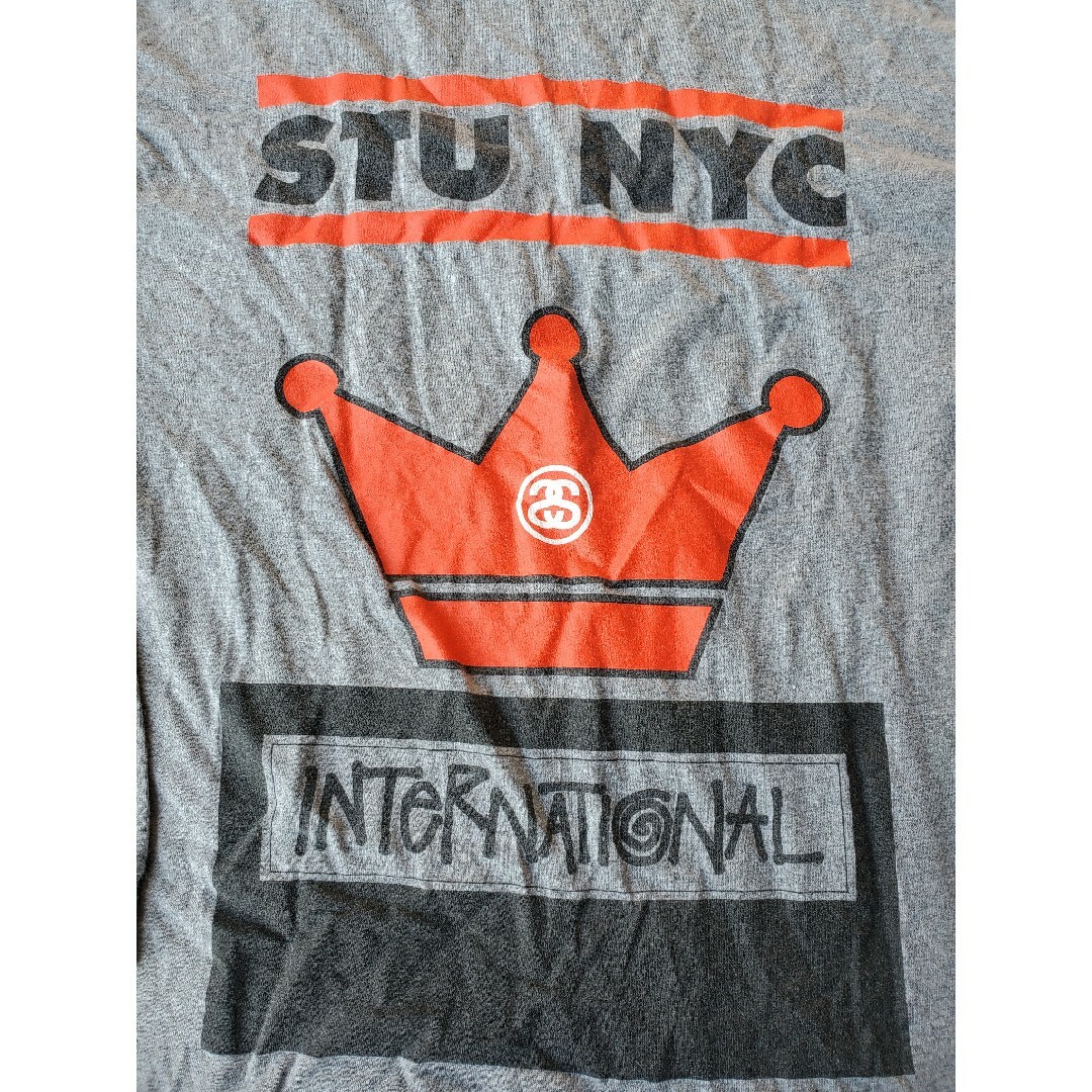 STUSSY(ステューシー)のstussy ステューシー STU NYC 霜降りグレー 長袖Tシャツ M メンズのトップス(Tシャツ/カットソー(七分/長袖))の商品写真