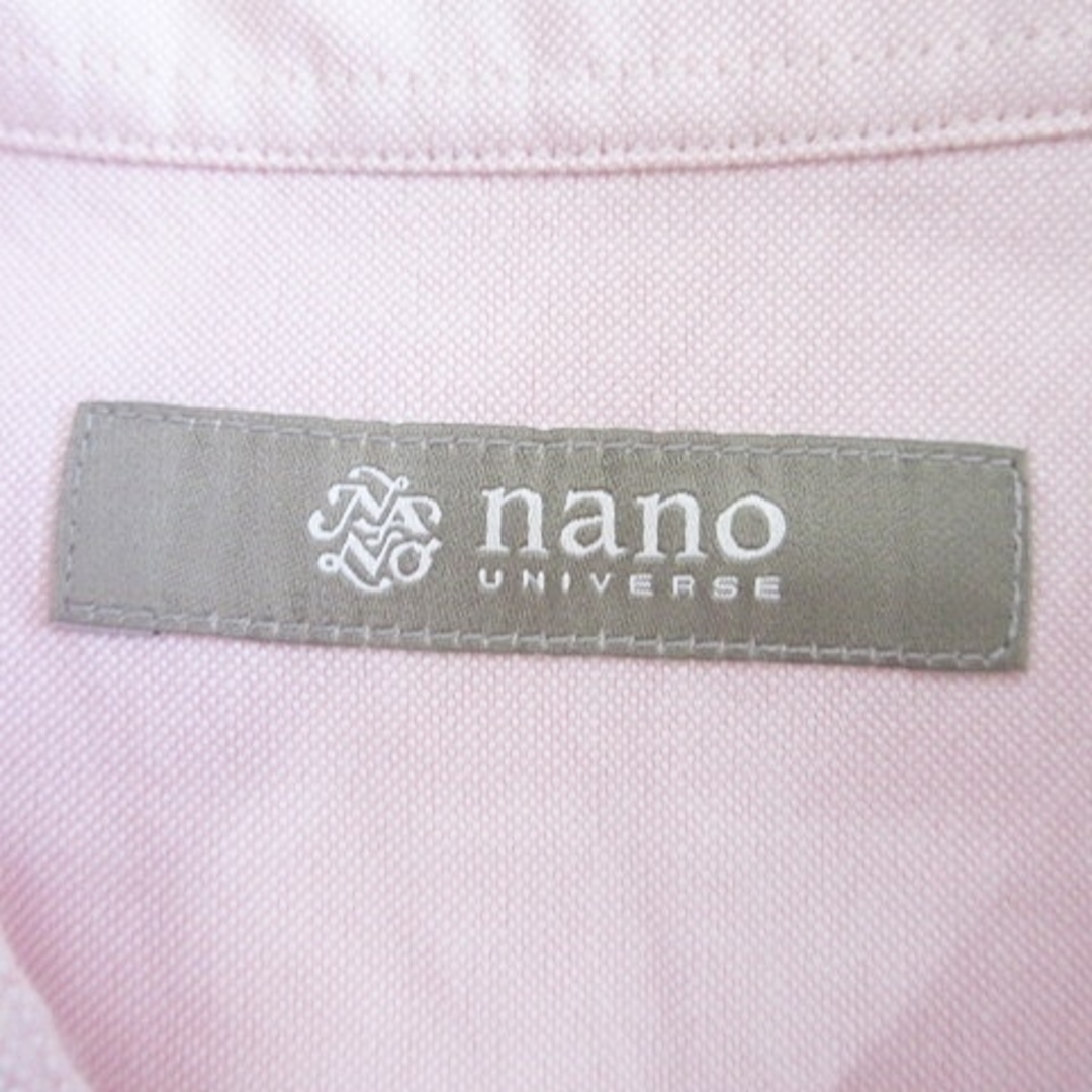 nano・universe(ナノユニバース)のナノユニバース シャツ カジュアルシャツ 七分袖 ボタンダウン ピンク L メンズのトップス(シャツ)の商品写真