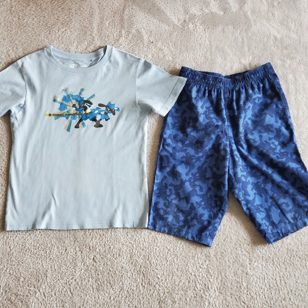 【ポケモン】Tシャツ【ルカリオ】ステテコ キッズ/ベビー/マタニティのキッズ服男の子用(90cm~)(パジャマ)の商品写真