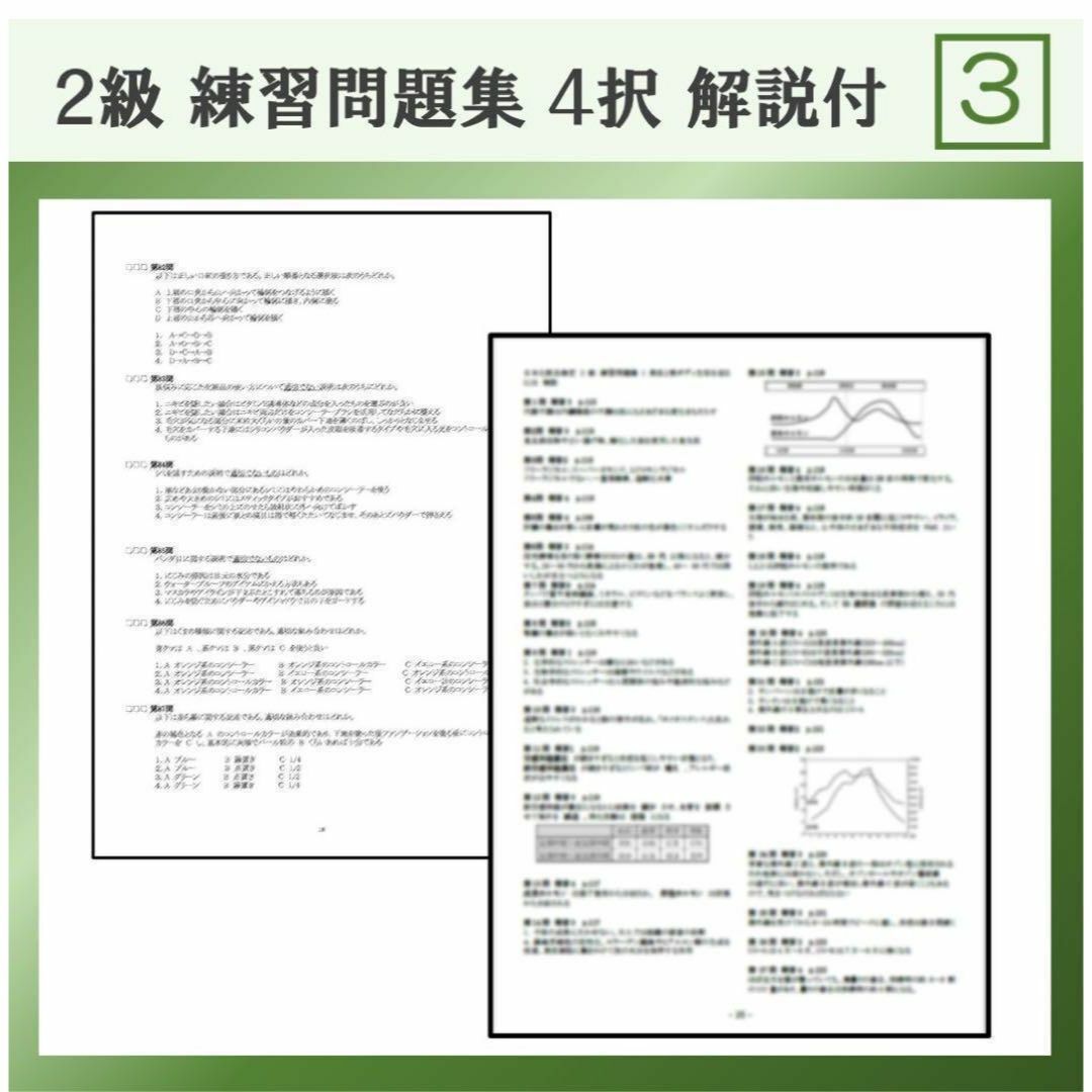 日本化粧品検定 1級と2級 練習問題集お得セット 2024 解説付 即日発送 エンタメ/ホビーの本(資格/検定)の商品写真