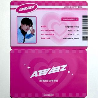 エイティーズ(ATEEZ)のATEEZ minirecord ミニレコ ラキドロ 特典 トレカ ウヨン(アイドルグッズ)