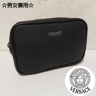 VERSACE - (未使用)VERSACE ポーチ レザー ブラック