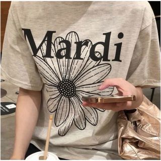 Mardi Mercredi Tシャツ マルディメクルディ　オートミールブラック(Tシャツ/カットソー(半袖/袖なし))