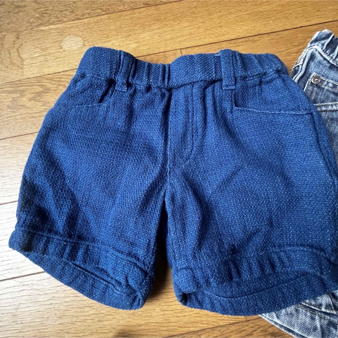 babyGAP(ベビーギャップ)のbaiya男の子ハーフパンツ短パンまとめ売り90紺色デニム春夏ベビーギャップ キッズ/ベビー/マタニティのキッズ服男の子用(90cm~)(パンツ/スパッツ)の商品写真