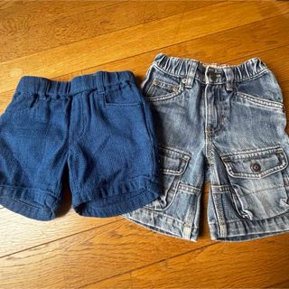 ベビーギャップ(babyGAP)のbaiya男の子ハーフパンツ短パンまとめ売り90紺色デニム春夏ベビーギャップ(パンツ/スパッツ)