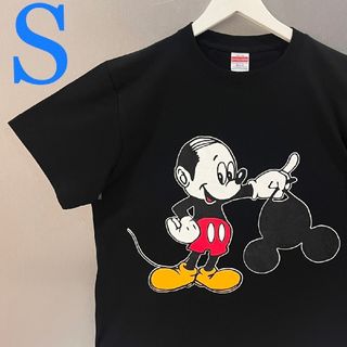 パロディ tシャツ 男女兼用 バーコード ミッキー 半袖tシャツ 面白tシャツ黒(Tシャツ/カットソー(半袖/袖なし))