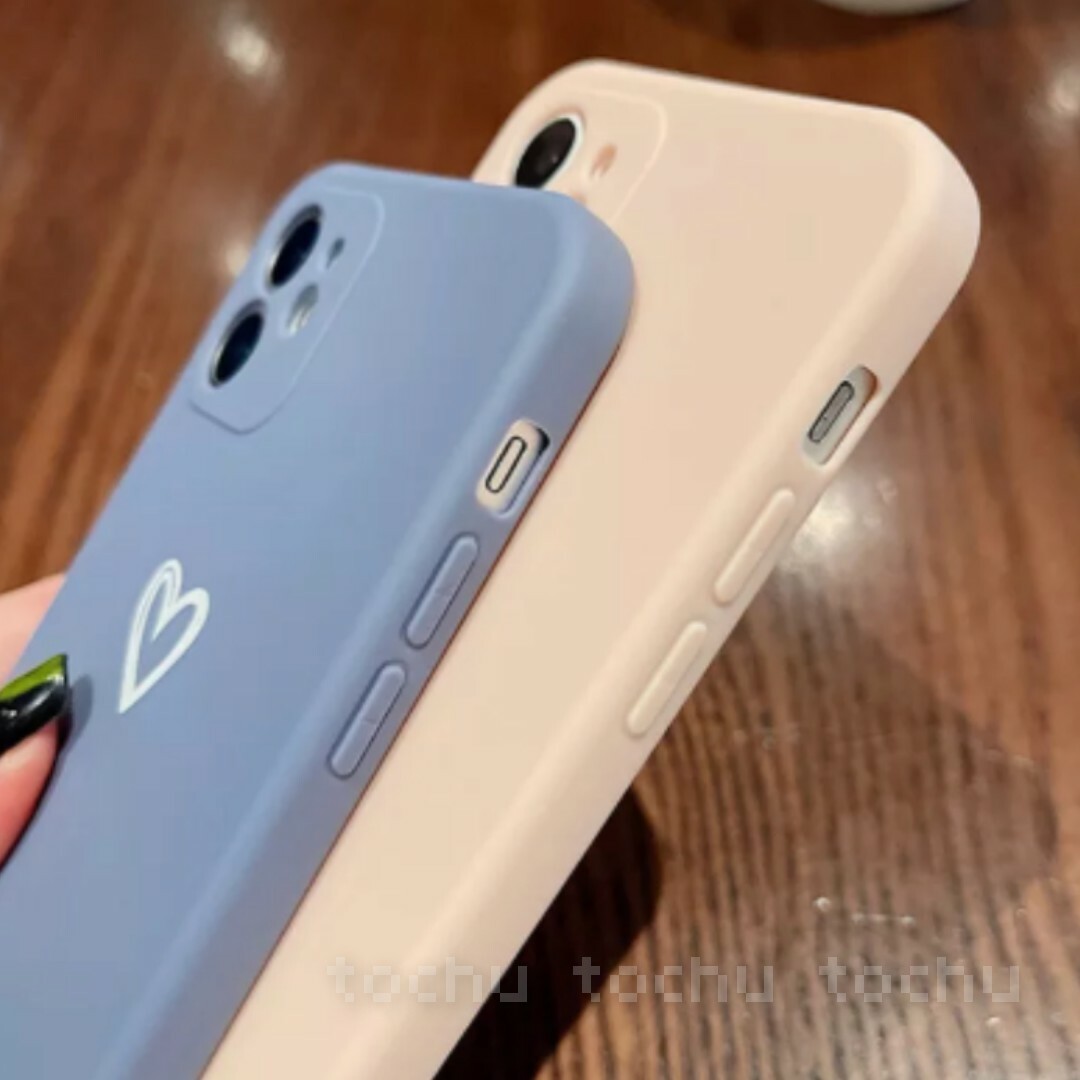 iPhone14 iPhoneケース ホワイト ハート ソフトケース おしゃれ スマホ/家電/カメラのスマホアクセサリー(iPhoneケース)の商品写真