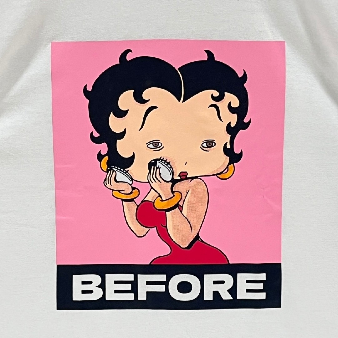 パロディtシャツ 男女兼用 BEFORE ベティー tシャツ 半袖 Tシャツ（白 メンズのトップス(Tシャツ/カットソー(半袖/袖なし))の商品写真