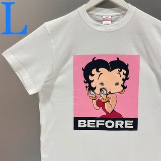 パロディtシャツ 男女兼用 BEFORE ベティー tシャツ 半袖 Tシャツ（白(Tシャツ/カットソー(半袖/袖なし))