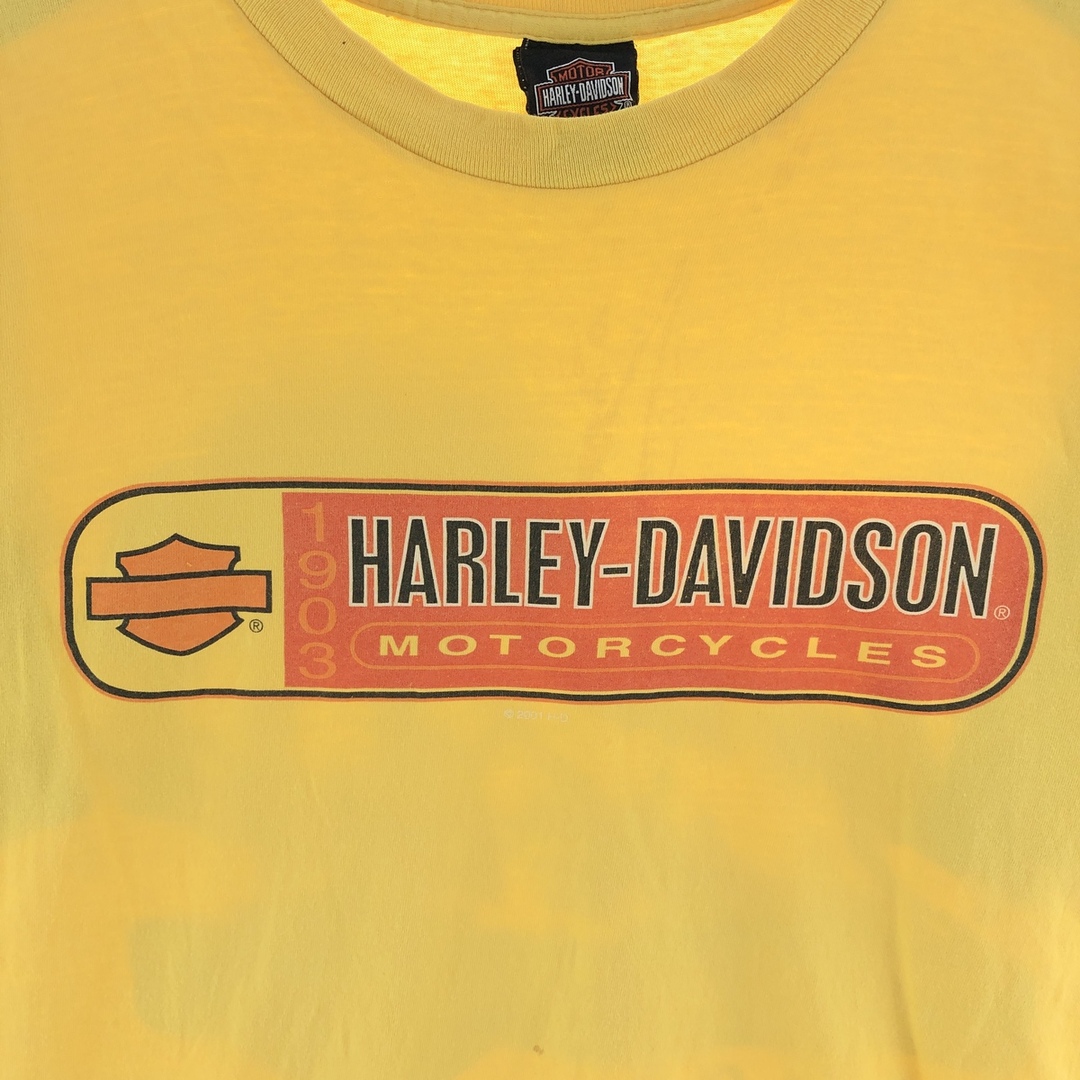 Harley Davidson(ハーレーダビッドソン)の古着 00年代 ハーレーダビッドソン Harley-Davidson モーターサイクル バイクTシャツ USA製 メンズL /eaa382896 メンズのトップス(Tシャツ/カットソー(半袖/袖なし))の商品写真