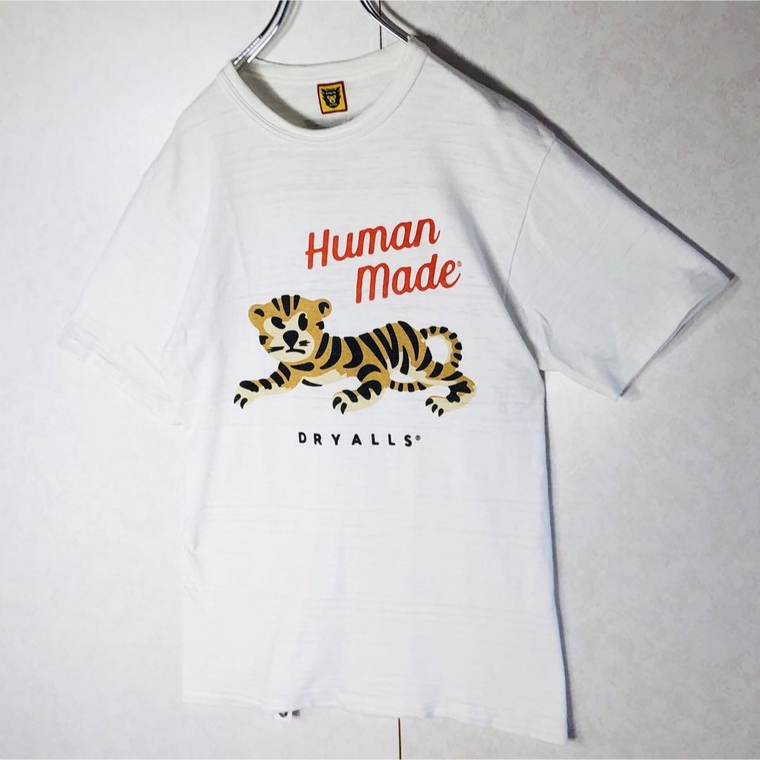 HUMAN MADE(ヒューマンメイド)の【人気デザイン】ヒューマンメイド タイガーロゴ デカロゴTシャツ 定番カラー 白 メンズのトップス(Tシャツ/カットソー(半袖/袖なし))の商品写真