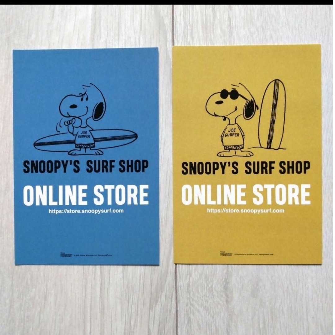 2 スヌーピー  SNOOPY サーフショップ カード ポストカード  ポスター エンタメ/ホビーのおもちゃ/ぬいぐるみ(キャラクターグッズ)の商品写真