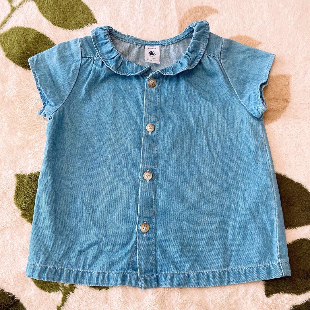 PETIT BATEAU(プチバトー)の半袖トップス　カットソー　90 キッズ/ベビー/マタニティのキッズ服女の子用(90cm~)(Tシャツ/カットソー)の商品写真