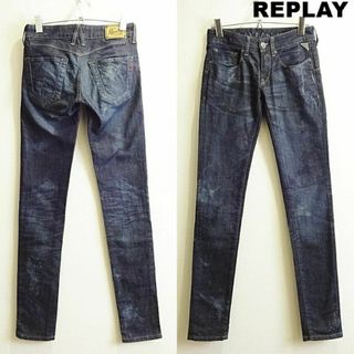 Replay - リプレイ　RADIXES　W66cm　スキニーデニム　ストレッチ　濃紺　イタリア