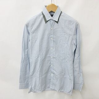 ランバン(LANVIN)のランバン LANVIN シャツ ワイシャツ 長袖 シャツカラー 綿 青 37(シャツ)