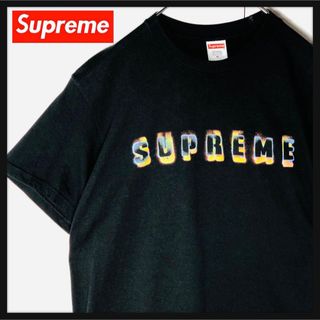 シュプリーム(Supreme)の【人気デザイン】シュプリーム センターロゴ ステンシルロゴ 定番カラー 黒 M(Tシャツ/カットソー(半袖/袖なし))