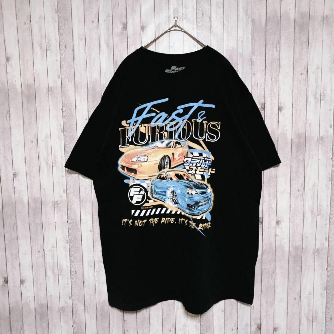 古着 ワイルドスピード　ムービーTシャツ　センターロゴ　size XL 半袖 メンズのトップス(Tシャツ/カットソー(半袖/袖なし))の商品写真