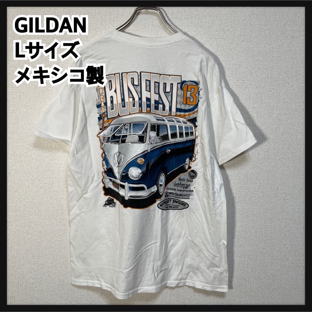 GILDAN(ギルタン)の【ギルダン】メキシコ製半袖Tシャツ　フォルクスワーゲン　白T　企業ロゴF9 メンズのトップス(Tシャツ/カットソー(半袖/袖なし))の商品写真