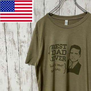 CANVAS アメリカ古着 ベストダッドビッグプリントTシャツ ブラウン メンズ(Tシャツ/カットソー(半袖/袖なし))