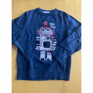 H&M エイチアンドエム　子供　キッズ　ロンT  スパンコールロボット　5.6歳(Tシャツ/カットソー)