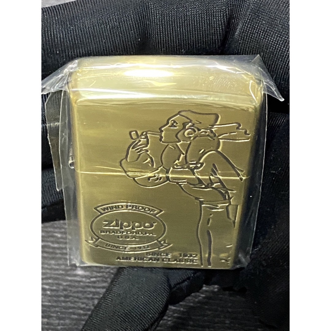 zippo ウィンディ ゴールド 前面刻印 希少モデル 2023年製 メンズのメンズ その他(その他)の商品写真