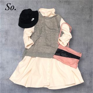 mizuiro ind - 【美品】SO.エスオー リネンベスト 透かし編み シアー ジレ