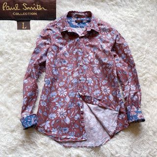 ポールスミスコレクション(Paul Smith COLLECTION)の5　【美品】ポールスミスコレクション　バイカラー　フラワープリント　シャツ　L(シャツ)