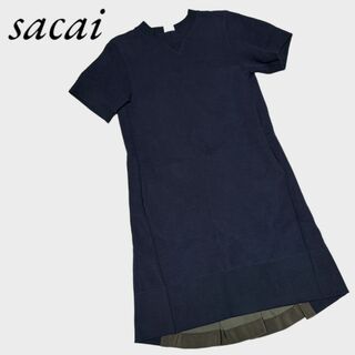 sacai - サカイ Sacai ワンピース ニット切り替え 21-05455