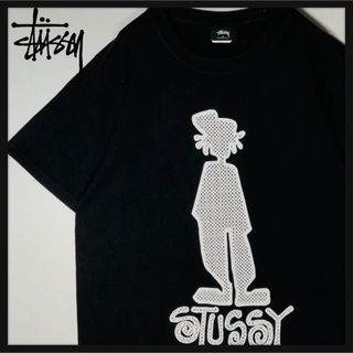 ステューシー(STUSSY)の【希少デザイン】ステューシー シャドーマン プリントデカロゴ Tシャツ 入手困難(Tシャツ/カットソー(半袖/袖なし))