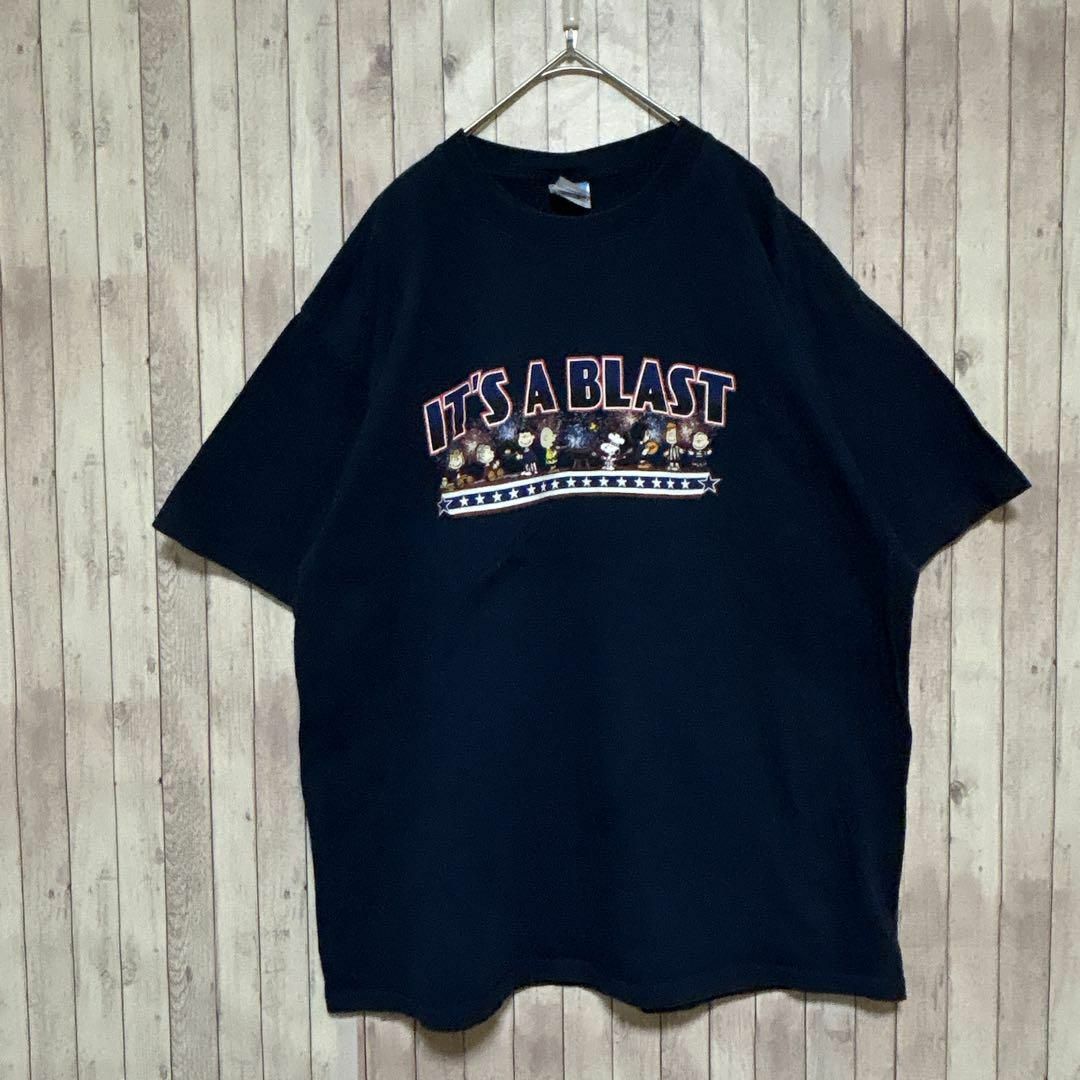 古着【入手困難】ピーナッツ　スヌーピー　Tシャツ　XLサイズ　一点物　海外輸入 メンズのトップス(Tシャツ/カットソー(半袖/袖なし))の商品写真