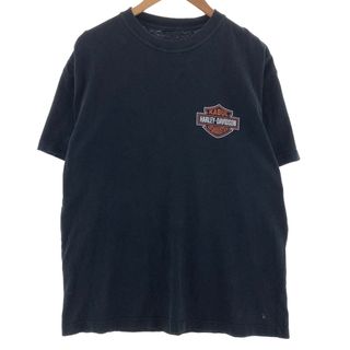 ハーレーダビッドソン(Harley Davidson)の古着 ハーレーダビッドソン Harley-Davidson バックプリント モーターサイクル バイクTシャツ メンズXL  /eaa382989(Tシャツ/カットソー(半袖/袖なし))