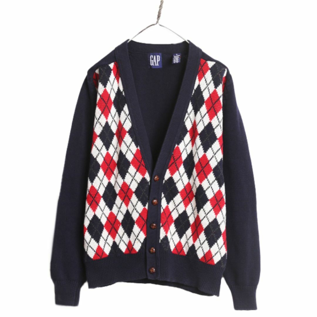 90s OLD GAP コットン デザイン ニット カーディガン メンズ S 90s OLD GAP コットン デザイン ニット カーディガン メンズ S