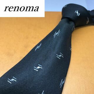 RENOMA - 良品★ renoma レノマ ★ ブランド ネクタイ シルク ブラック