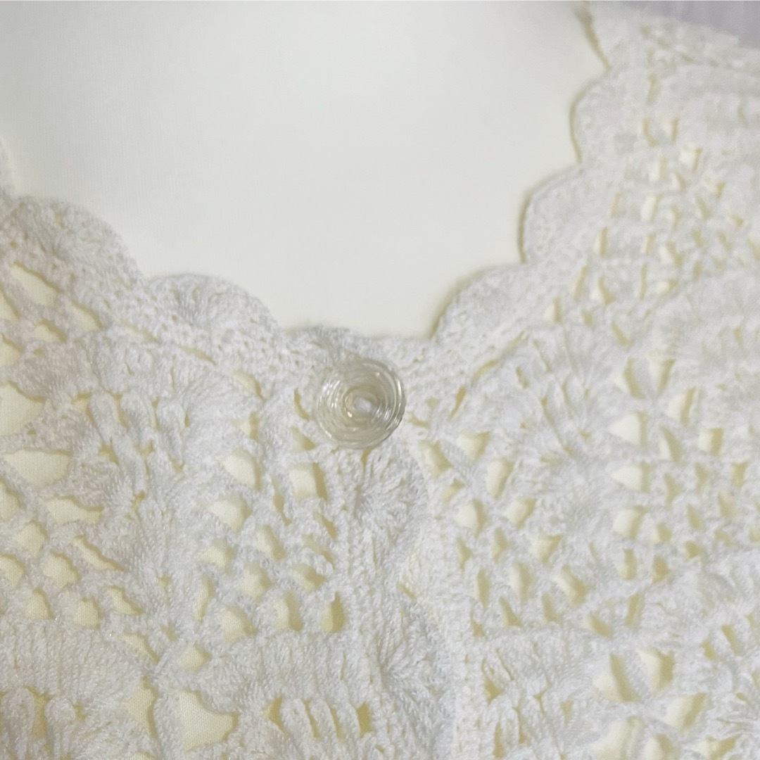 4️⃣ crochet cardigan ／ vintage レディースのトップス(カーディガン)の商品写真