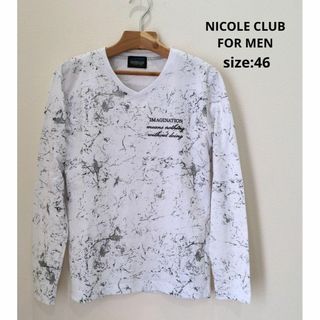 ニコルクラブフォーメン(NICOLE CLUB FOR MEN)のNICOLE CLUB FOR MEN Vネック ロンT メンズ Tシャツ 長袖(Tシャツ/カットソー(七分/長袖))