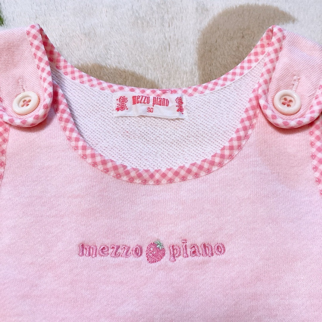 mezzo piano(メゾピアノ)のメゾピアノ　ジャンバースカート　ワンピース　90 キッズ/ベビー/マタニティのキッズ服女の子用(90cm~)(ワンピース)の商品写真