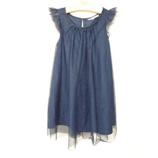 エイチアンドエム(H&M)のH&M★エイチアンドエム★ワンピース★ネイビー★ラメ入り★チュールレース★120(ワンピース)