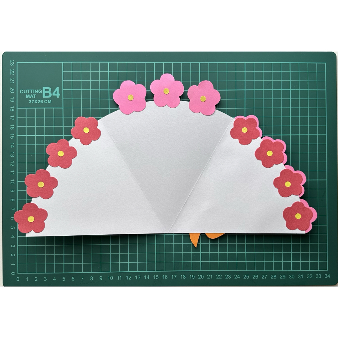 花束 メッセージ カード 母の日 プレゼント サプライズ ハンドメイドの素材/材料(型紙/パターン)の商品写真