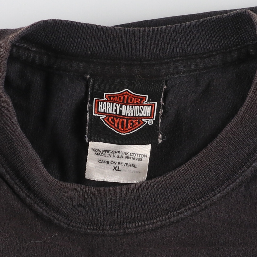 Harley Davidson(ハーレーダビッドソン)の古着 00年代 ハーレーダビッドソン Harley-Davidson モーターサイクル バイクTシャツ USA製 メンズXL /eaa440542 メンズのトップス(Tシャツ/カットソー(半袖/袖なし))の商品写真