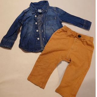 ベビーギャップ(babyGAP)の上下セット８０㌢(シャツ/カットソー)