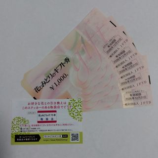 花とみどりのギフト券　5000円分