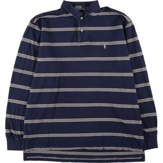 ラルフローレン(Ralph Lauren)の古着 ラルフローレン POLO by Ralph Lauren 長袖 ボーダー ポロシャツ メンズXL /eaa438298(ポロシャツ)