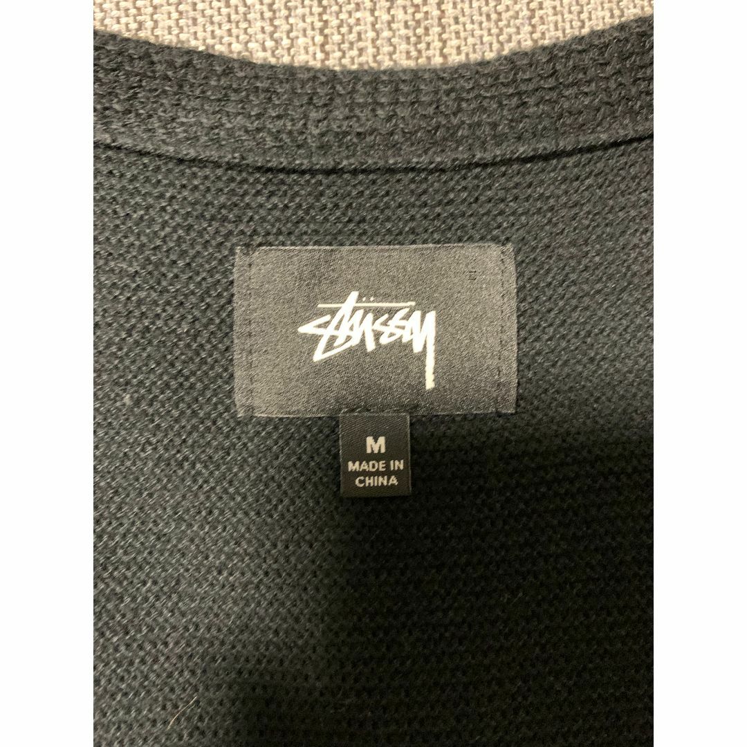 STUSSY(ステューシー)のMサイズ Stussy Stripe Cardigan ブラック 黒 メンズのトップス(カーディガン)の商品写真