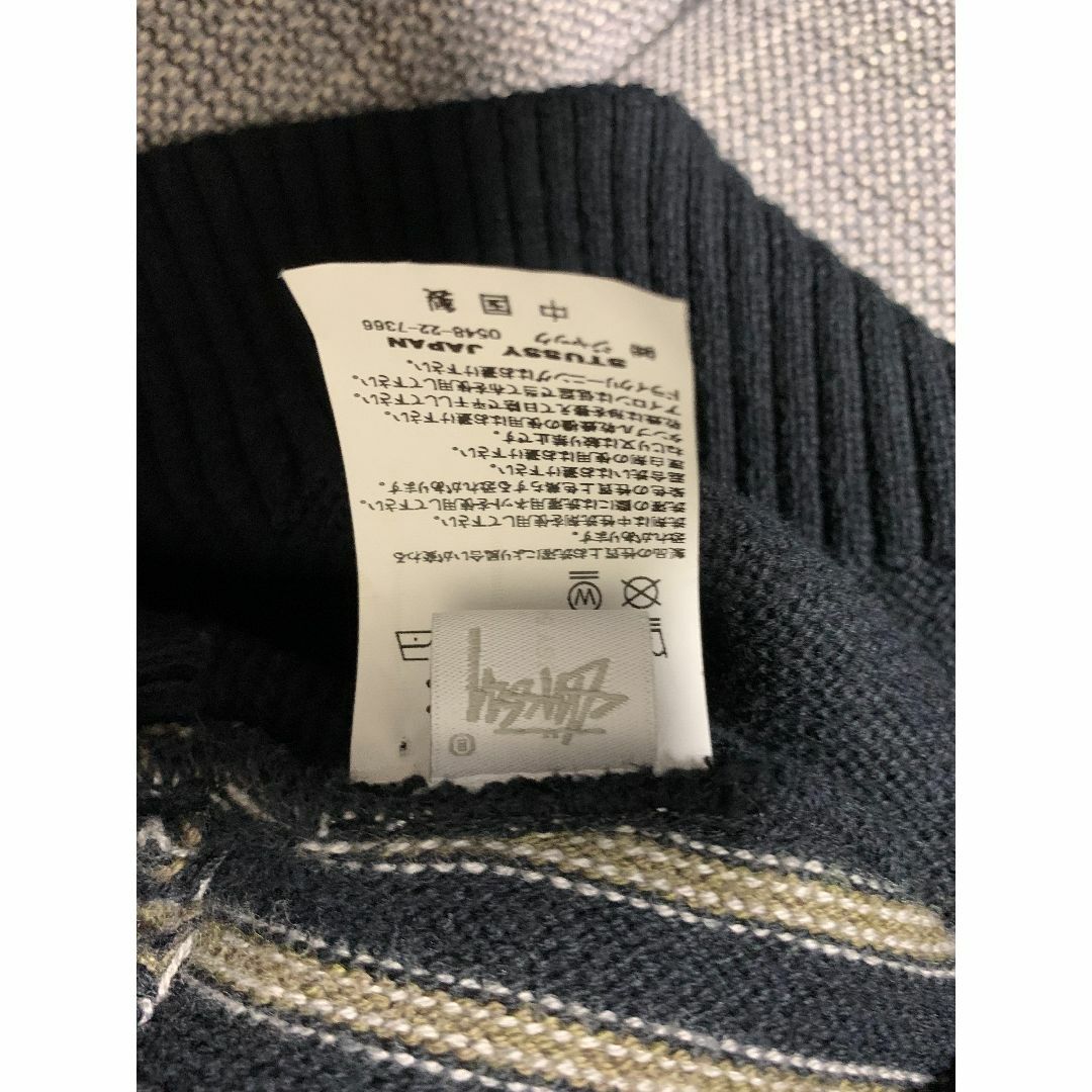 STUSSY(ステューシー)のMサイズ Stussy Stripe Cardigan ブラック 黒 メンズのトップス(カーディガン)の商品写真