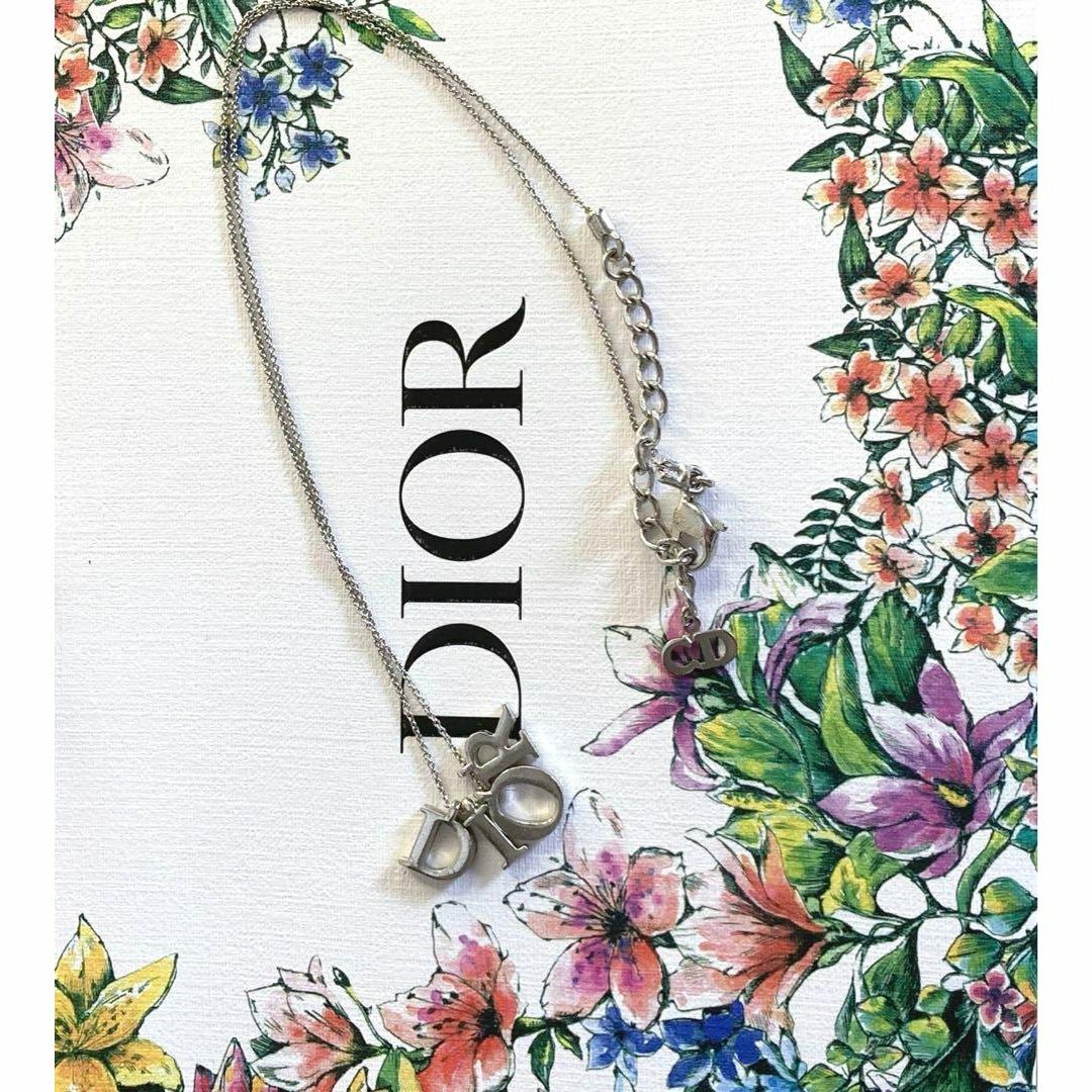 Christian Dior(クリスチャンディオール)の【ディオール】美品✨ネックレス CDロゴ スイング シルバー ヴィンテージ レディースのアクセサリー(ネックレス)の商品写真