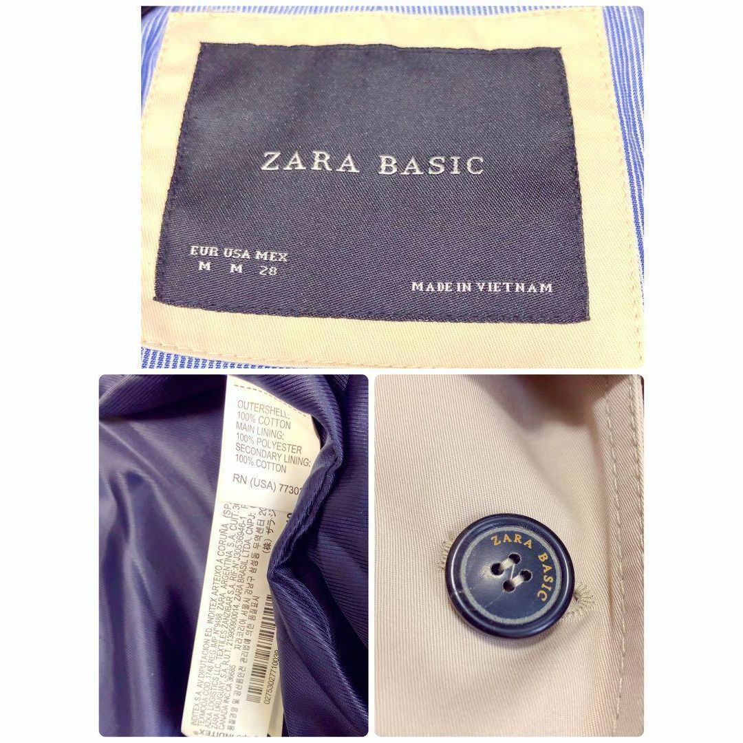 ZARA(ザラ)のZARA  BASIC ザラベーシック　トレンチコート　スプリングコート　M レディースのジャケット/アウター(トレンチコート)の商品写真